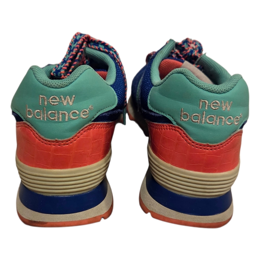 New Balance 574 Blue Candy Sneakers Shoes Colorful Women's 9.5 Lace Up Trainers - Picture 4 of 7